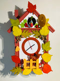 Coucou horloge en bois AUTOMNE