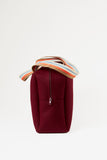 Sac en feutre de laine : CABIN CREW BORDEAUX 1 ( sangles multicolores )