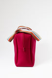 Sac en feutre de laine : CABIN CREW FUCHSIA 1 ( sangles multicolores )