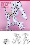 Peluche créateur Gwénaël Malcorpi. Dalmatien : Hubert De La Tache